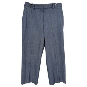 Talbots Mills Straight Leg Crop Dress Pants in Navy White Size 8